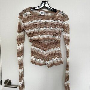 Princess Polly Size 0 Knit Set Beige Multi